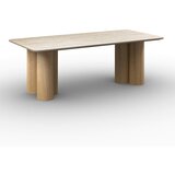 Bessagi Home Jedilna Miza Kiano, Naravne Barve, Porcelan, 220x105 Cene