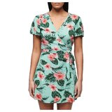 Superdry Kratke obleke Robe portefeuille imprimée manches courtes multicolore Večbarvna Cene