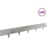  Ograda oko Travnjaka 30 kom. 100 x 15 cm Čelik Srebrna - Pocinčani čelik 30 15 cm | shoptok.hr