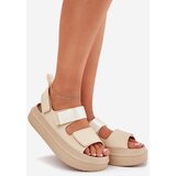 Boto Women's Platform Sandals With Velcro Beige Nitepira | ePonuda.com