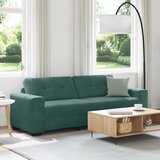 vidaXL 3-sedežni kavč temno zelen 180 cm iz žameta | Shoptok.si