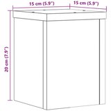 vidaXL Stojalo za rastline 2 kosa siva sonoma 15x15x20 cm inž. les | Shoptok.si
