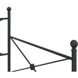vidaXL Dnevni krevet bez madraca crni 100x200 cm čelik | shoptok.hr