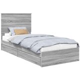  Krevet s od storage Siva Sonoma 90 x 190 cm Konstruirano drvo | shoptok.hr