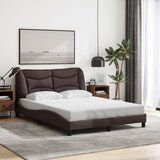Furnova Posteljni okvir brez vzmetnice temno rjav 140x200 cm tkanina, (21934386) Cene