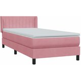 Box Spring krevet s madracem ružičasti 90x210 cm samt | shoptok.hr