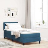  LED Box Spring Krevet s madracem Tamno plava 80 x 200 cm Baršun | shoptok.hr