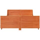vidaXL Posteljni okvir z vzglavjem voščeno rjava 120x200 cm borovina | Shoptok.si