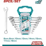 Total 8-delni set ključev 286-I, 6/8/10/13/14/15/17/19/ industrial (THT102286-I) | Shoptok.si