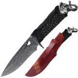  Damastni lovački nož HARAHU KE - 39480 - Crna / Crvena KP39480 | Shoptok.si