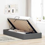 Krevet s od storage s uzglavljem Tamno siva 90 x 190 cm tkanina | Eponuda.com