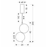  LED luster na sajli PLAYA LED/10W/230V crna | Eponuda.com