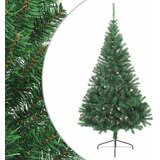  Umjetna polovica božićnog drvca sa stalkom zelena 240 cm PVC | shoptok.hr