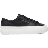 Calvin Klein Jeans Superge Vulc Flatform Low Mg Lth YW0YW01771 Črna Cene