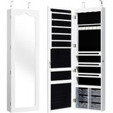 Costway Obesna omarica za nakit z ogledalom, 36,5 x 11,5 x 120 cm, (5000357904) Cene