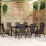  9-dijelni vrtni blagovaonski set crni | shoptok.hr