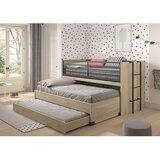 Vipack Dječji krevet na kat/s dodatnim ležajem s podnicom 90x200 cm u prirodnoj boji Sam – | shoptok.hr