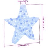  3D Zvijezda s 50 LED svjetlima Plava 55 x 53.5 x 10 cm Akril | shoptok.hr