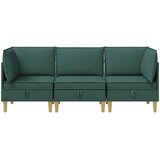  Set namještaja za dnevni boravak 3 pcs Tamnozelena Tkanina | shoptok.hr
