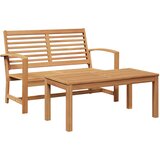  Vrtna klupa i set stolica 2 Komad Smeđa Čvrsto teak drvo | shoptok.hr