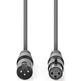 Nedis COTH15010GY10, Balansirani audio kabl, XLR 3-pinski muški, XLR 3-pinski ženski, Niklovani, 1,00 m Cene