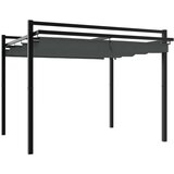 vidaXL Vrtni paviljon z zložljivo streho antracit 3x3 m aluminij | Shoptok.si