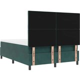  Postelja s pomičnim dnom in vzmetnico & LED Temno zelena 160x200 cm Žamet, (22050763) | Shoptok.si