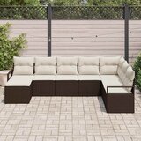  Set sofe s jastukom 8 pcs Smeđa poliratan | shoptok.hr