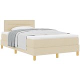 vidaXL vzmetnica z okvirjem v kremni barvi, 120x190 cm tkanina, (22082712) | Shoptok.si