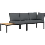 vidaXL 2-dijelni set vrtnih sofa s jastucima crni aluminijski | shoptok.hr