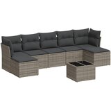 8-dijelni set vrtnih sofa od poliratana s jastucima sivi | shoptok.hr