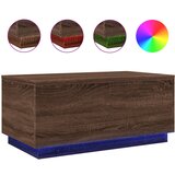 Furnova Klubska mizica z LED lučkami rjavi hrast 90x50x40 cm, (21914970) | Shoptok.si