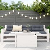  Vrtni stol bijeli 100 x 50 x 75 cm od masivne borovine | Eponuda.com