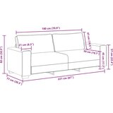  Trosjed Kauč Vinsko Crvena 220x77x82 cm Tkanina | shoptok.hr
