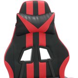  Okretna igraća stolica crno-crvena od umjetne kože - Crna i crvena 1 Bez naslona za noge | shoptok.hr
