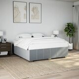  Okvir za krevet bez madraca svjetlosivi 200 x 200 cm od tkanine | shoptok.hr