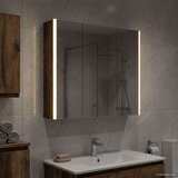  Kupaonski ormar s ogledalom Dimljeni hrast 73.5 x 15.5 x 70 cm | shoptok.hr