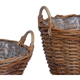  Košara za rastline s shranjevanjem 2 pcs Rjava Lacak ratan, (5000207857) | Shoptok.si
