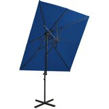 The Living Store Vrtni senčnik z dvojno streho sinje moder 250x250 cm - Previsni Senčnik, (21749852) | Shoptok.si