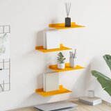  Lebdeća polica Zidne 4 pcs Žuta 30 x 18 x 2,5 cm Čelik | shoptok.hr