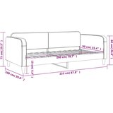  Dnevni krevet crni 90 x 200 cm od tkanine | shoptok.hr