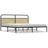 Metalni Kovinski posteljni okvir brez vzmetnice sonoma hrast 183x213 cm, (21609226) | Shoptok.si