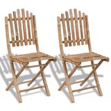 Maison Chic Zložljivi Vrtni Stoli - Stol za vrti 2 kosa bambus JS2668, (21876268) | Shoptok.si