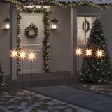 vidaXL Božične svetilke s konicami 3 kosi LED zložljive bele 35 cm