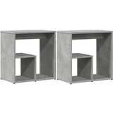 vidaXL Stranska mizica 2 kosa betonsko siva 50x30x50 cm inženirski les, (21242719) Cene
