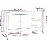 TV ormarić crni 103 x 36 5 x 52 cm od masivne borovine | shoptok.hr