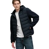 Superdry Jakne Hooded Storm Knit Hybrid Jkt SDM5012530A Modra Cene