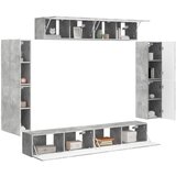 vidaXL TV omarica 8 pcs Betonsko siva, (5000132639) | Shoptok.si