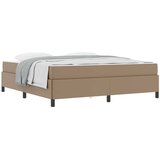 vidaXL Konstrukcija postelje z vzmetnico Kapučino 180 x 200 cm blago, (5000126156) u