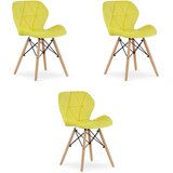 Brandless Žametni stol LAGO - rumen x 3, (22030930) | Shoptok.si